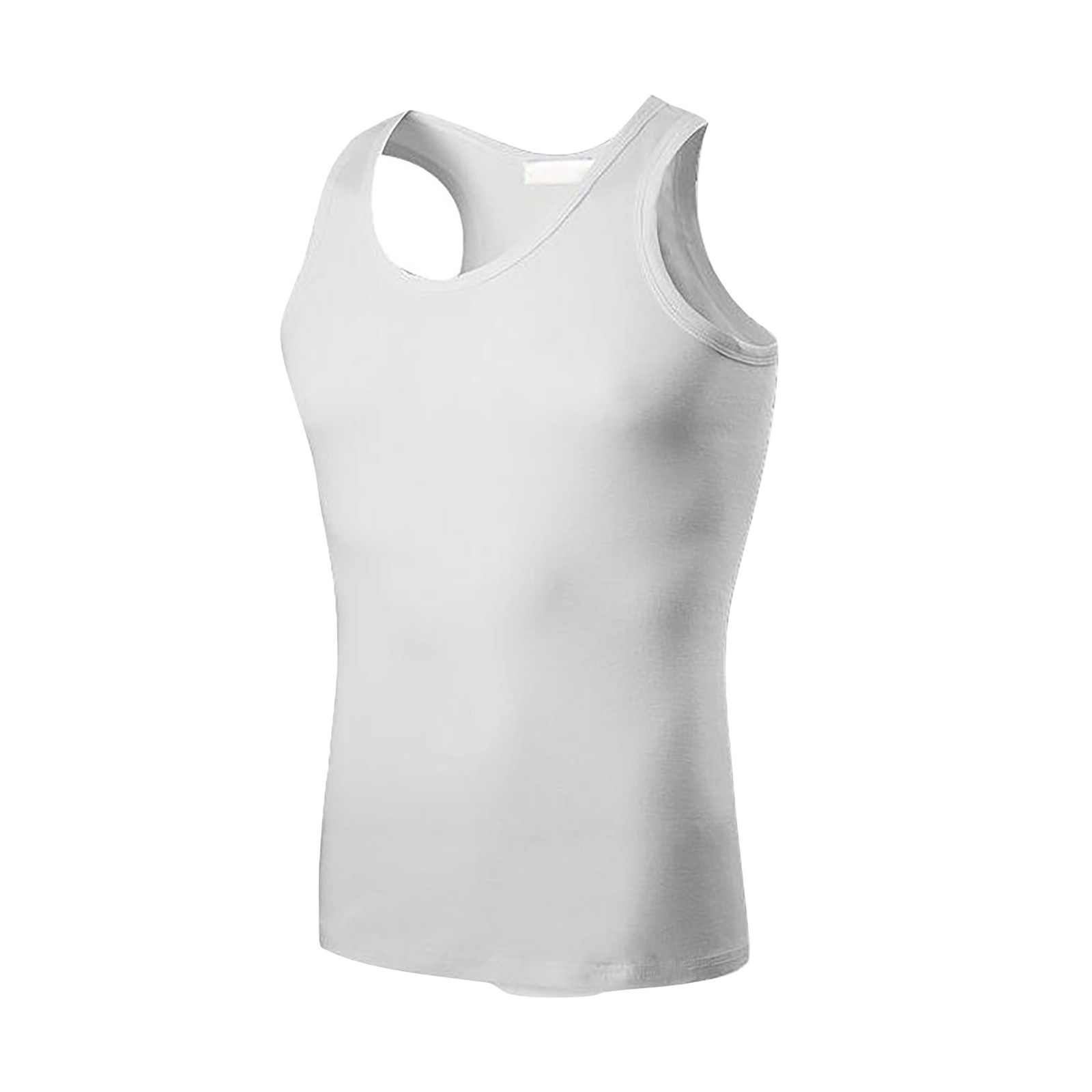 thumbnail image 2 of Camiseta interior básica para hombre: poliéster suave, ajuste elástico, lavable a máquina, talla pequeña (se recomienda elegir una talla más), 2 of 6